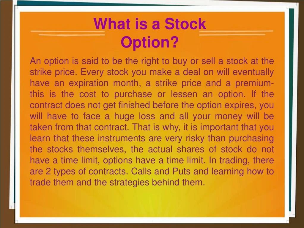 Understanding stock option trading strategies