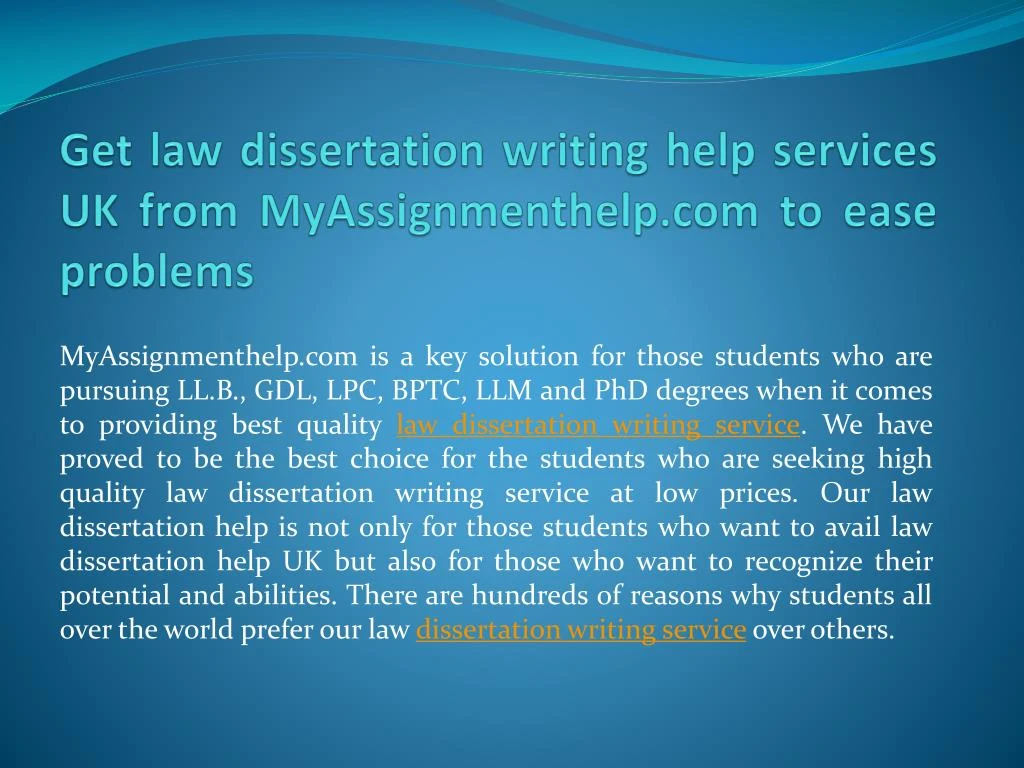 Thesis in law help