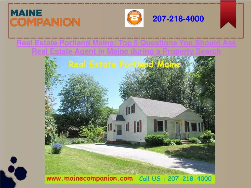 PPT Real Estate Portland Maine PowerPoint Presentation, free download