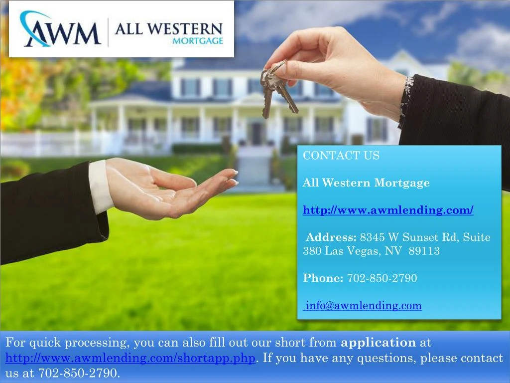 PPT All Western Mortgage Our Types of Mortgage Loans PowerPoint