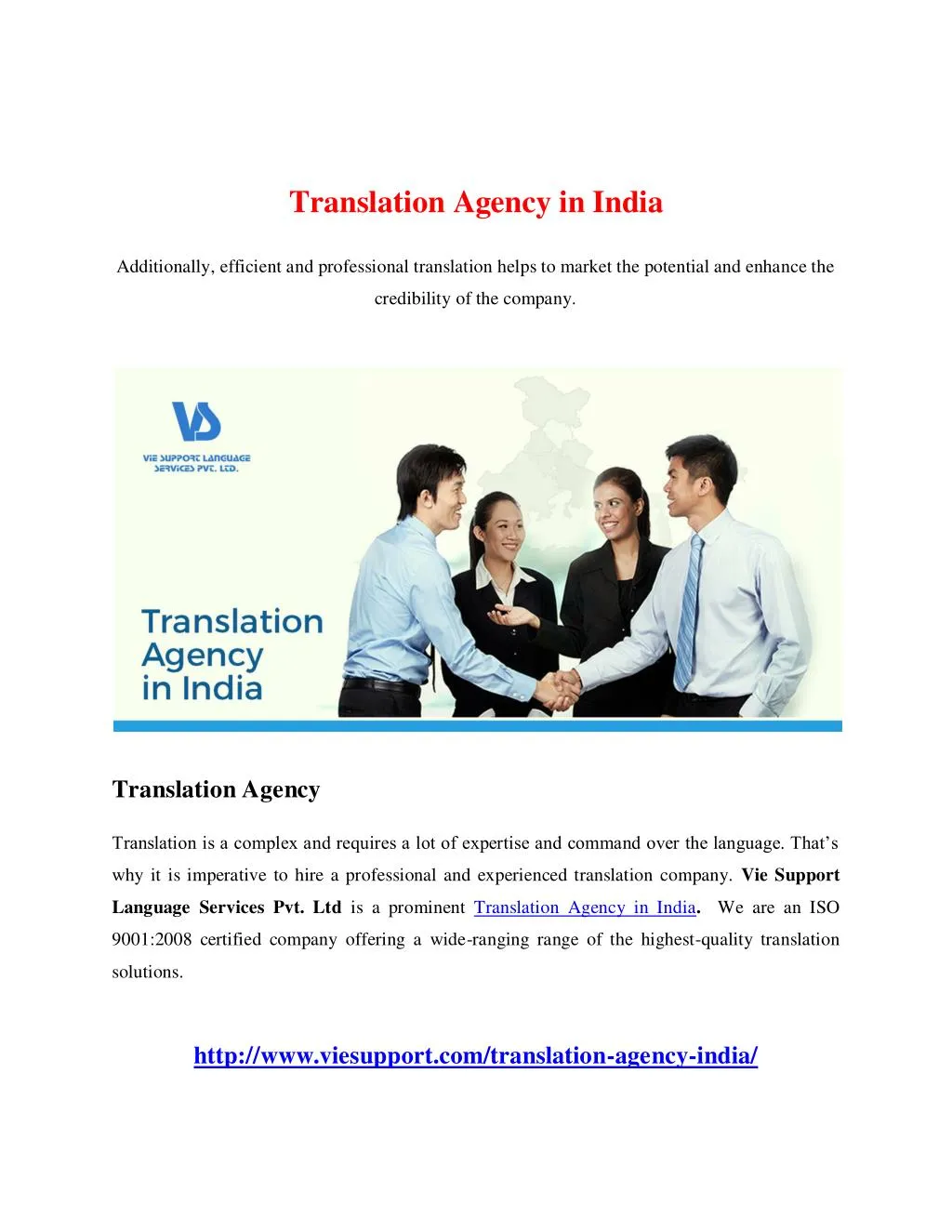 write an essay on translation services in india