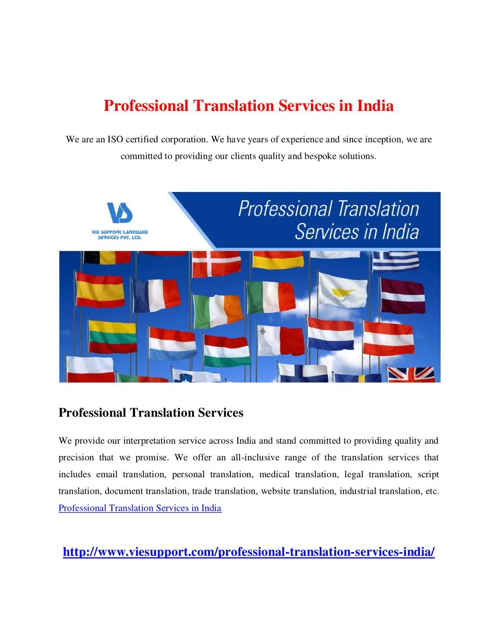 write an essay on translation services in india