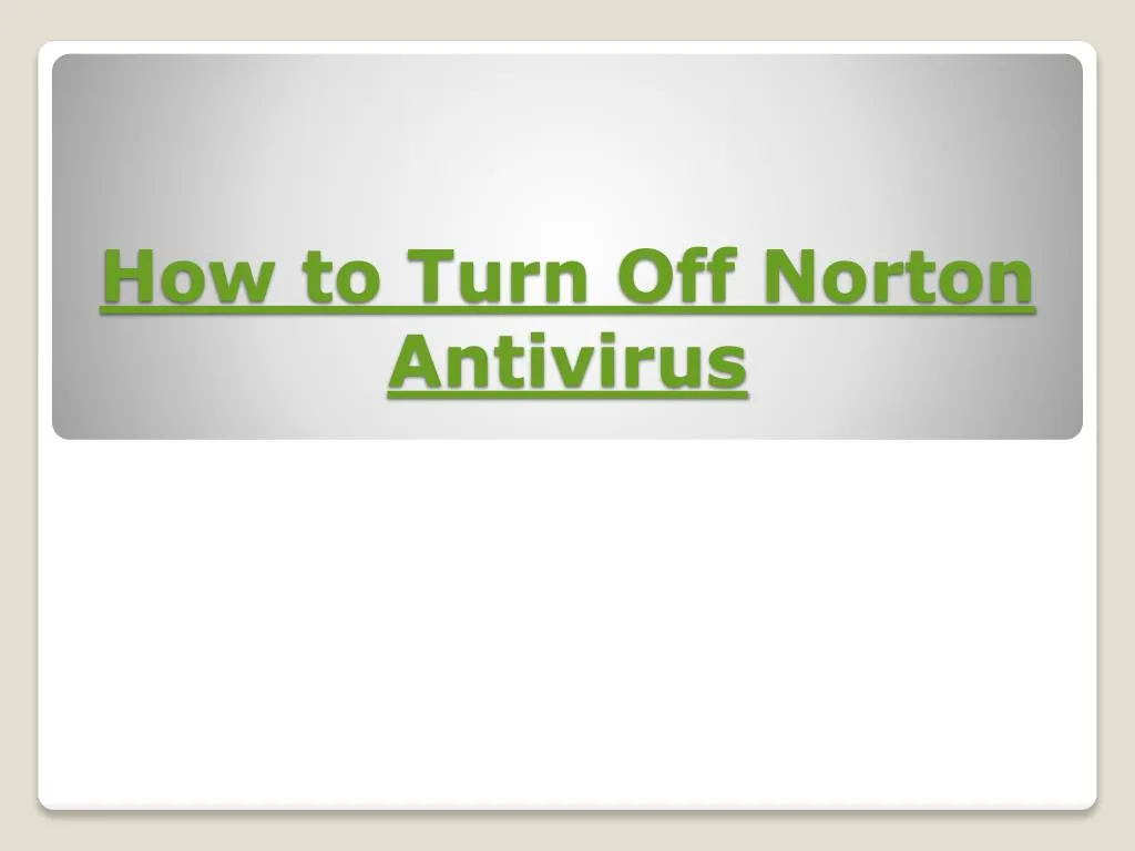 how to turn off antivirus off