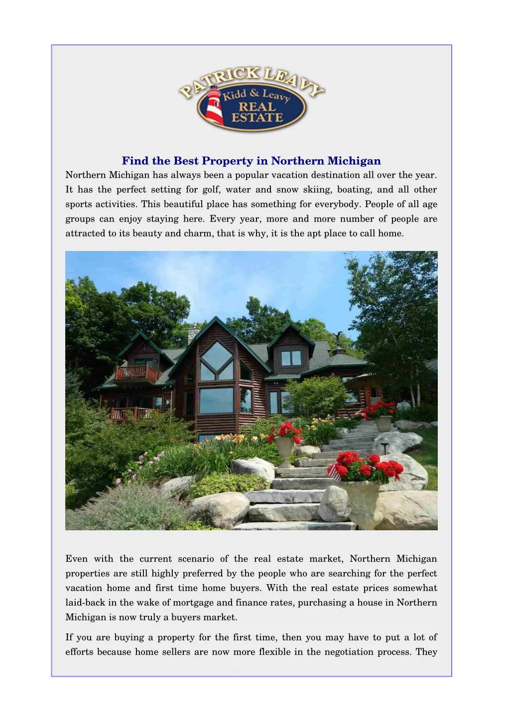 PPT Northern Michigan Real Estate PowerPoint Presentation, free