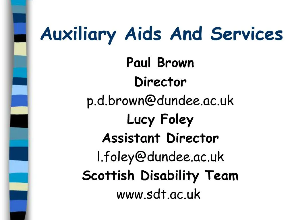 PPT Auxiliary Aids And Services PowerPoint Presentation, free