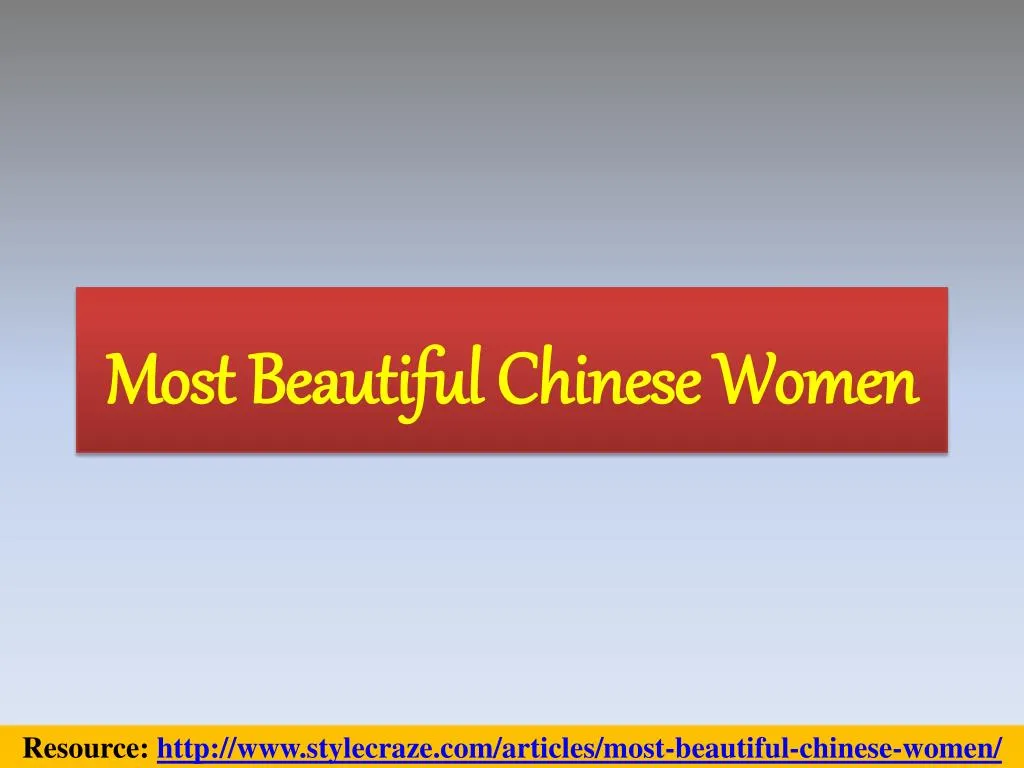 most beautiful chinese women n.