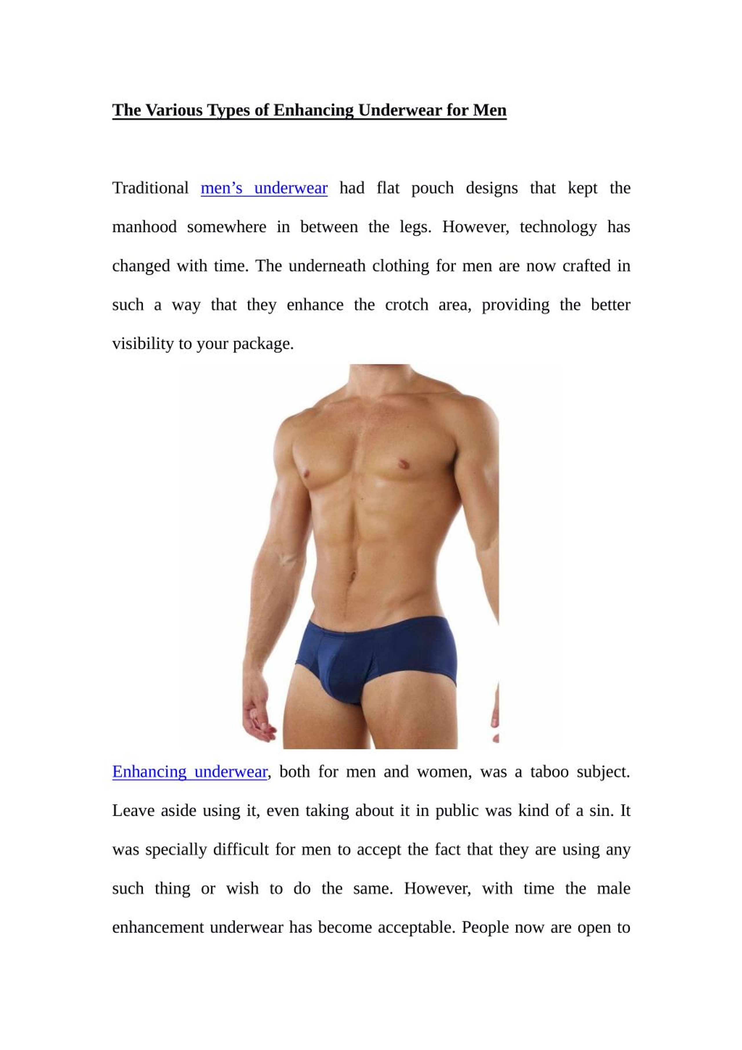 PPT - The Various Types of Enhancing Underwear for Men PowerPoint  Presentation - ID:7400781