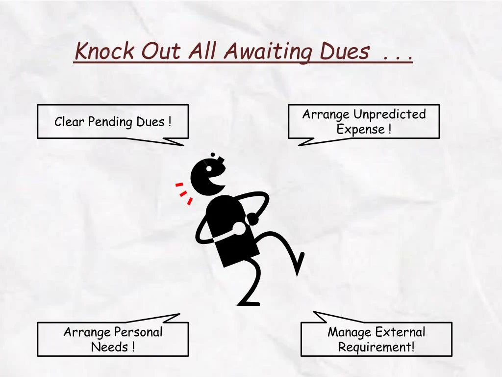 Pending Dues Meaning In English