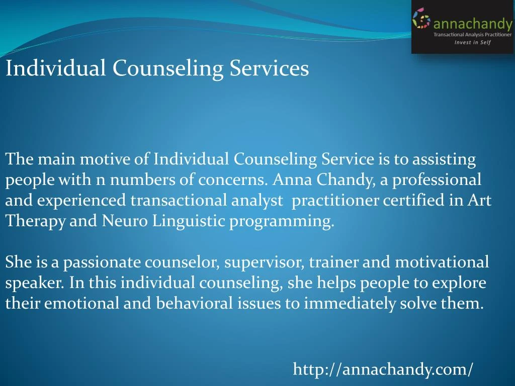 PPT - Individual Counseling Service PowerPoint Presentation, Free ...