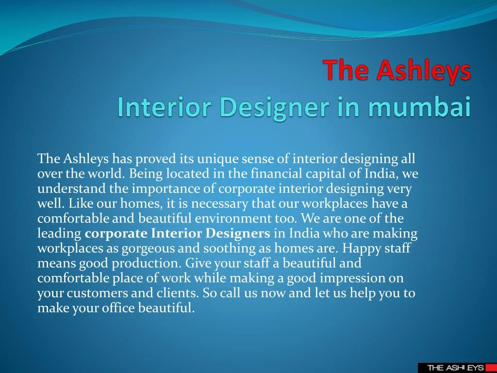 the ashleys interior designer in mumbai n.