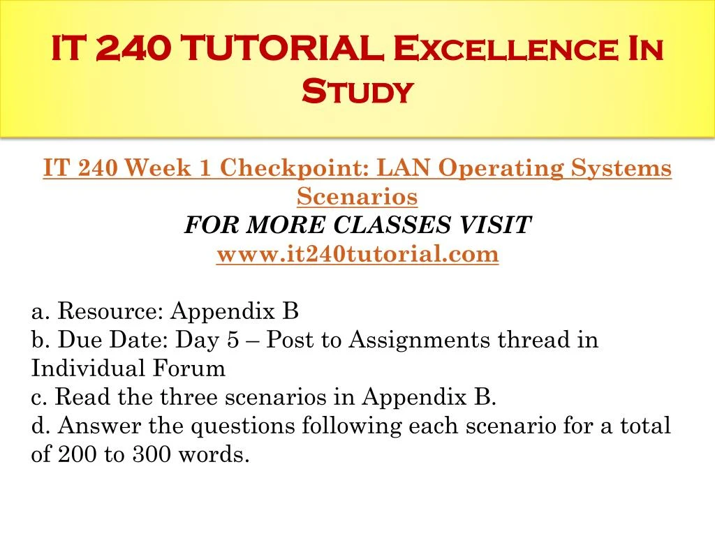lan operating systems scenarios appendix b lan operating systems scenarios appendix b