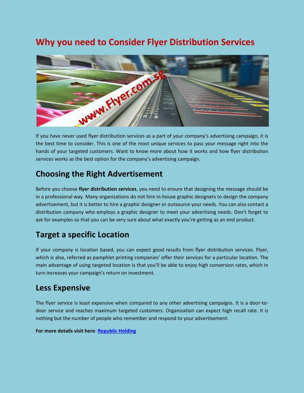 PPT Why you need to Consider Flyer Distribution Services PowerPoint