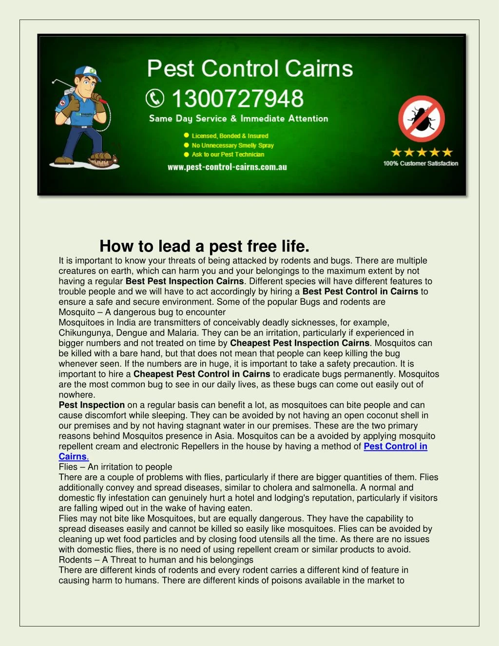 PPT Pest Control Cairns PowerPoint Presentation, free download ID7407191