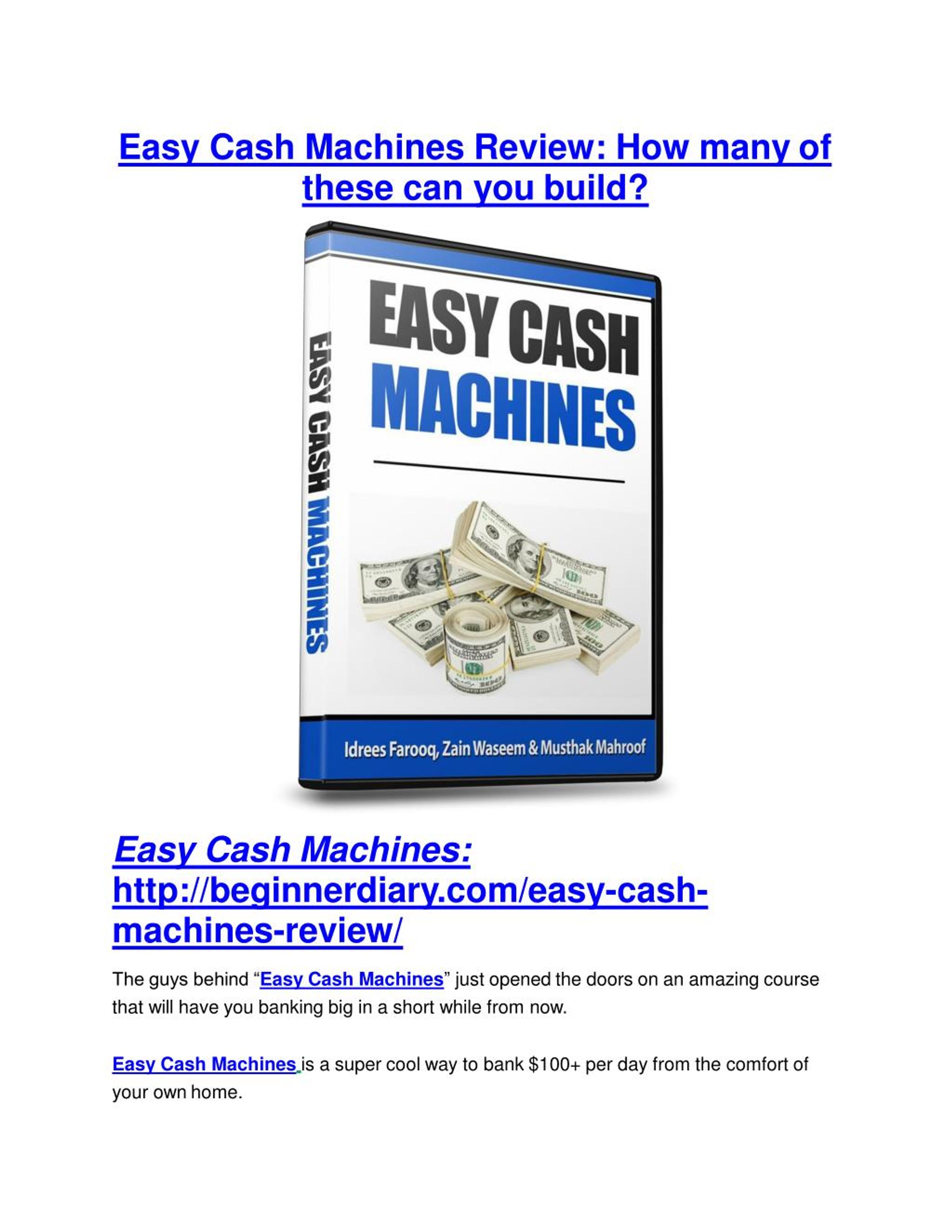 essay cash machine