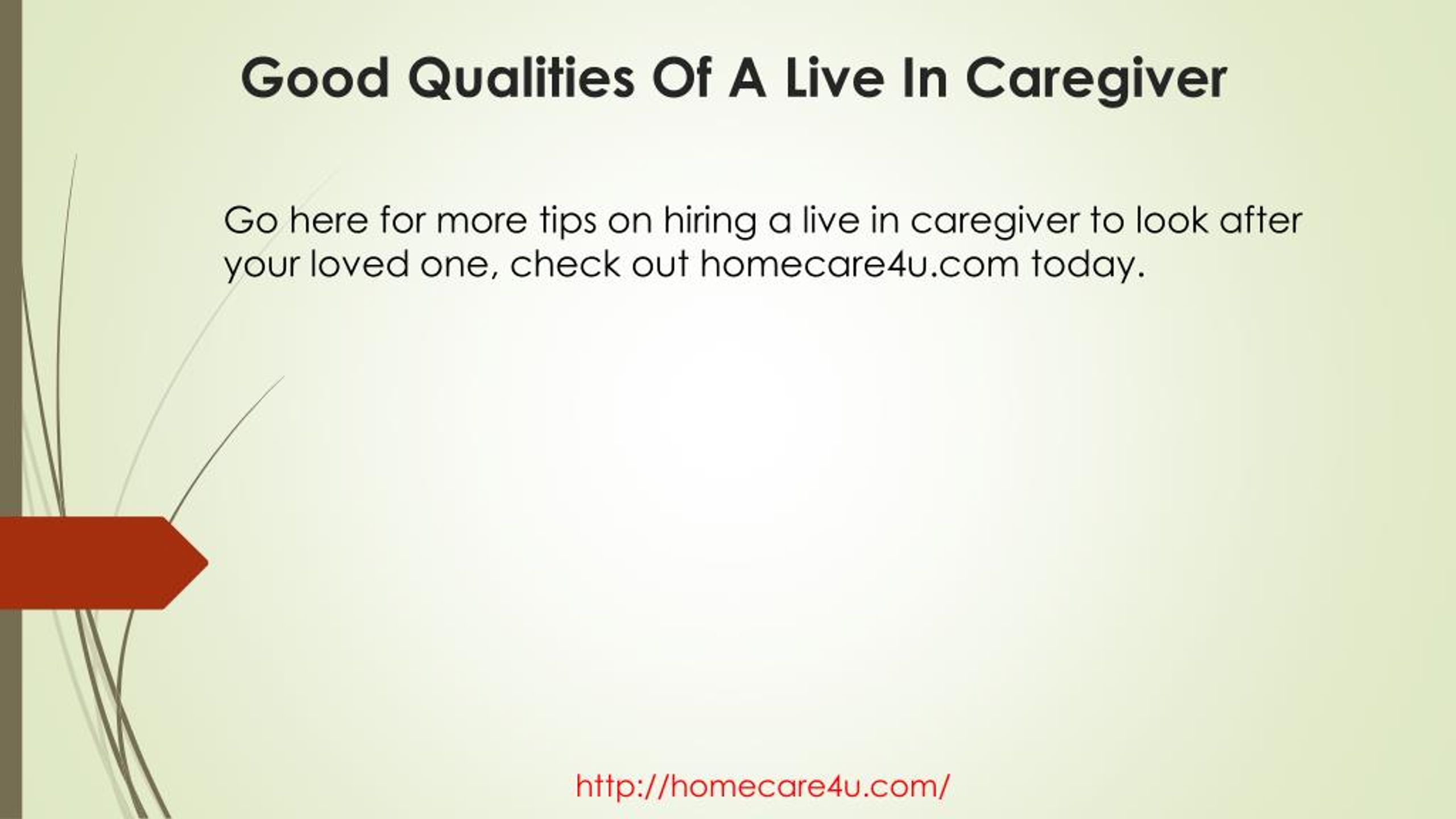 Ppt Good Qualities Of A Live In Caregiver Powerpoint Presentation