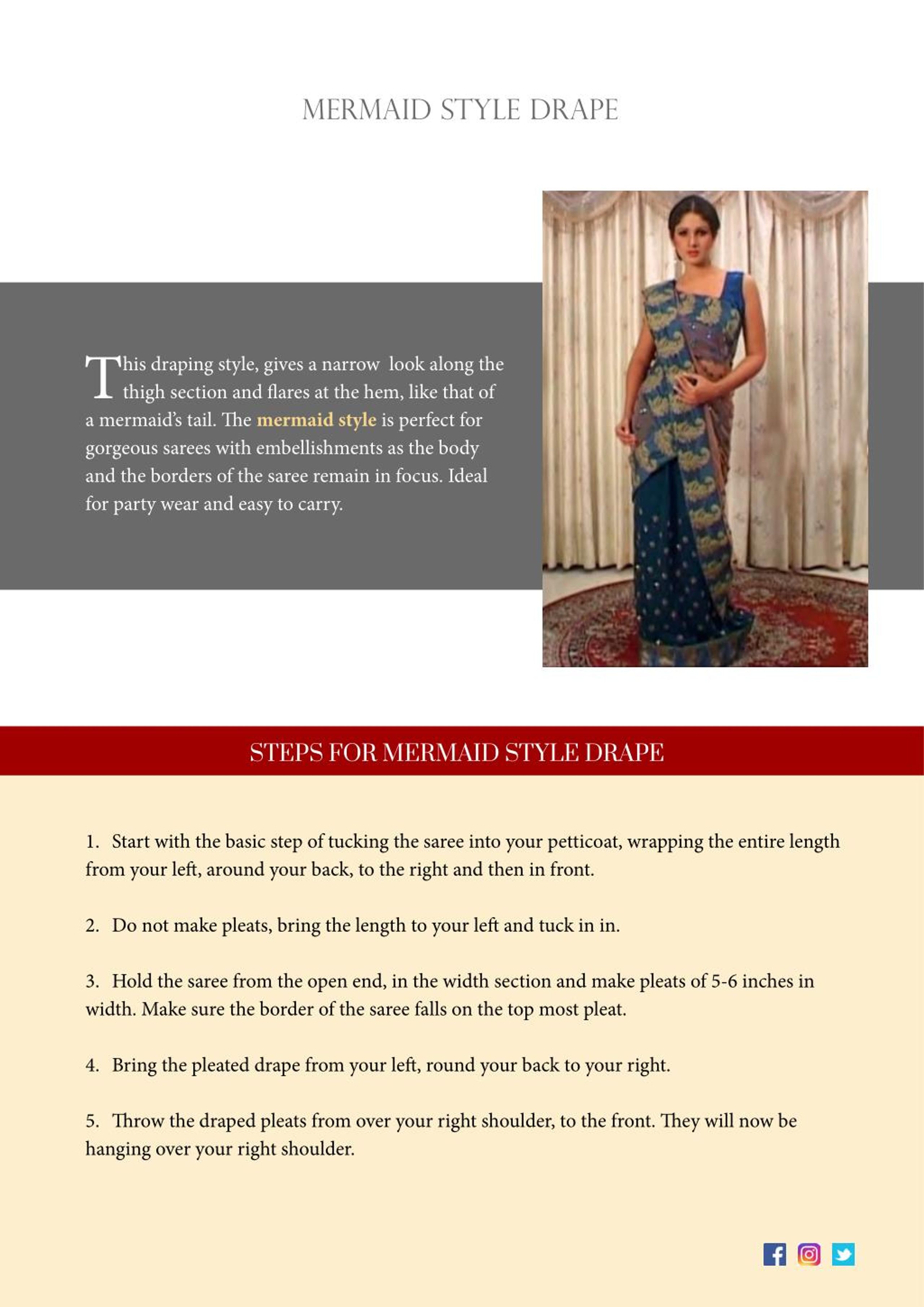 PPT - Know About Different Styles of Wearing Saree - Saree Draping ...