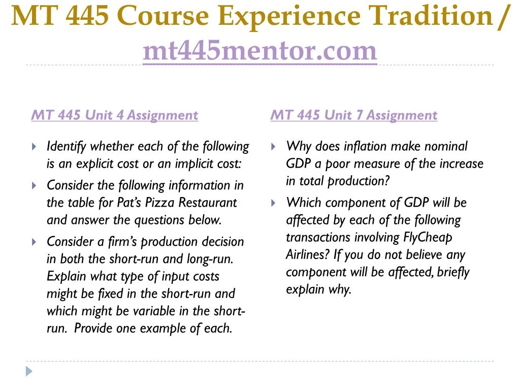 mt445 unit 7 assignment Select three of the topics listed and compose three paragraphs describing the topics kaplan mt445 unit 7 journal this assignment. mt445 unit 7 assignment Select three of the topics listed and compose three paragraphs describing the topics kaplan mt445 unit 7 journal this assignment.