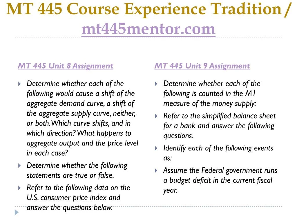 mt 445 unit 4 assignment mt 445 unit 4 assignment