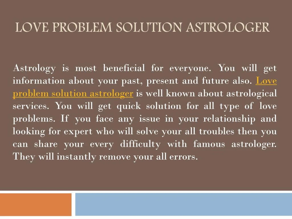 love problem solution astrologer n.