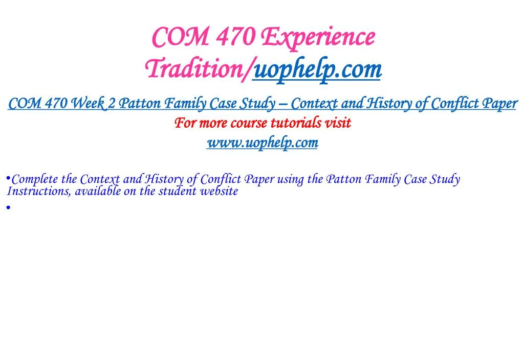 patton family case study patton family case study