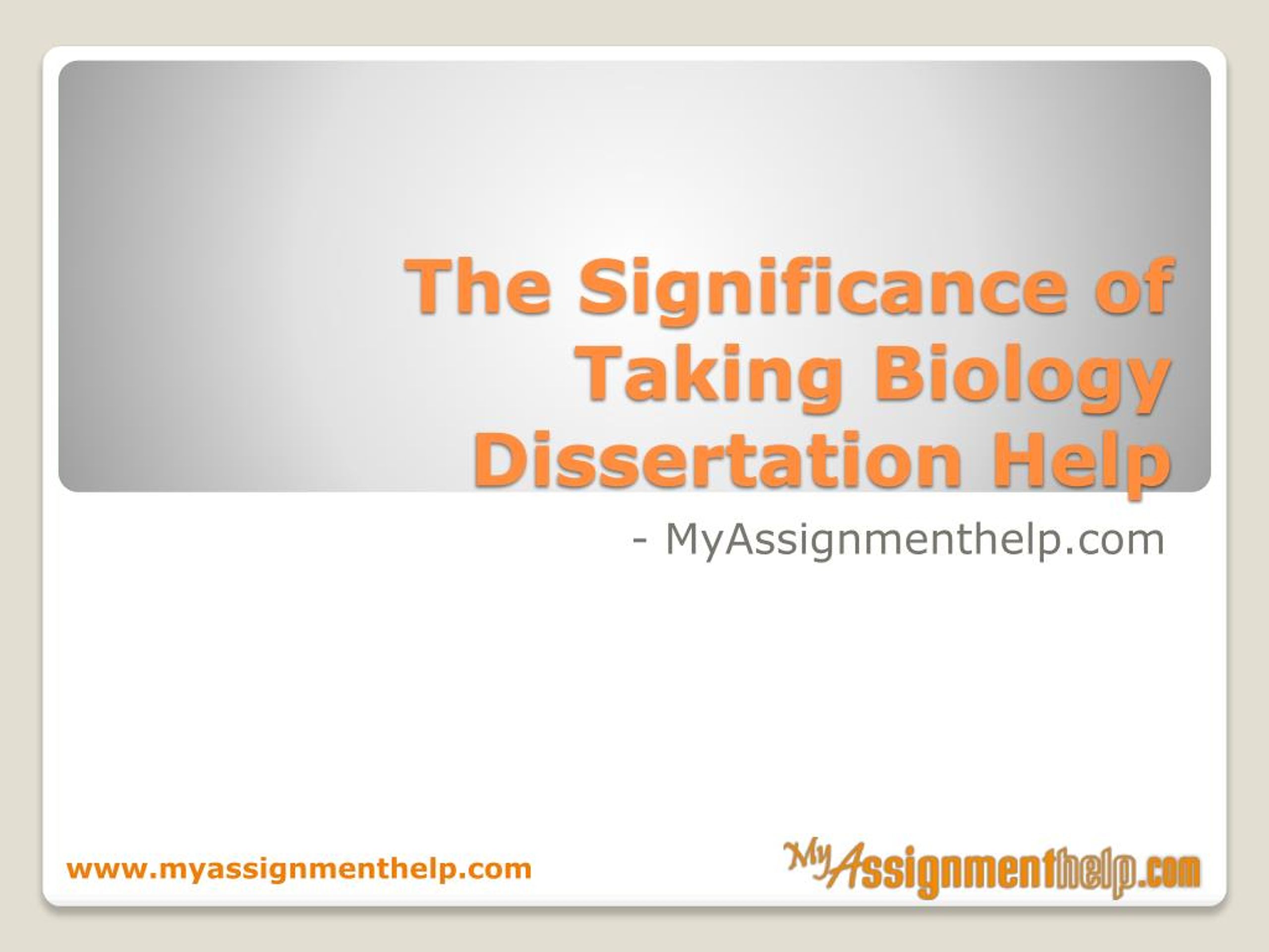 biology dissertation help
