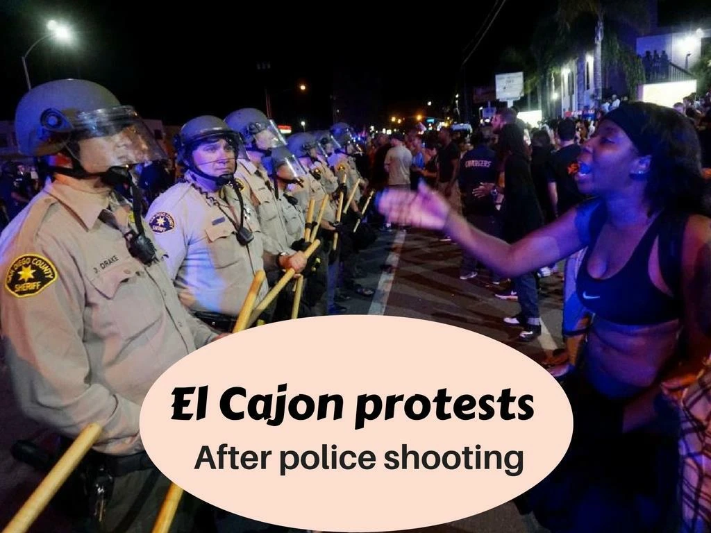 el cajon challenges after police shooting n.