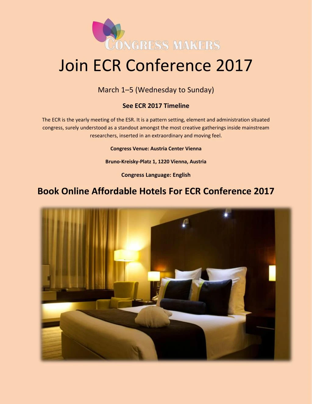 PPT Join ECR Conference 2017 in Vienna, Austria PowerPoint