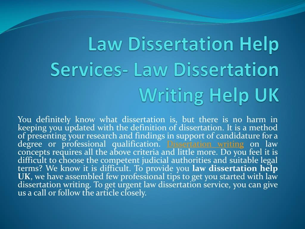 law dissertation writing service