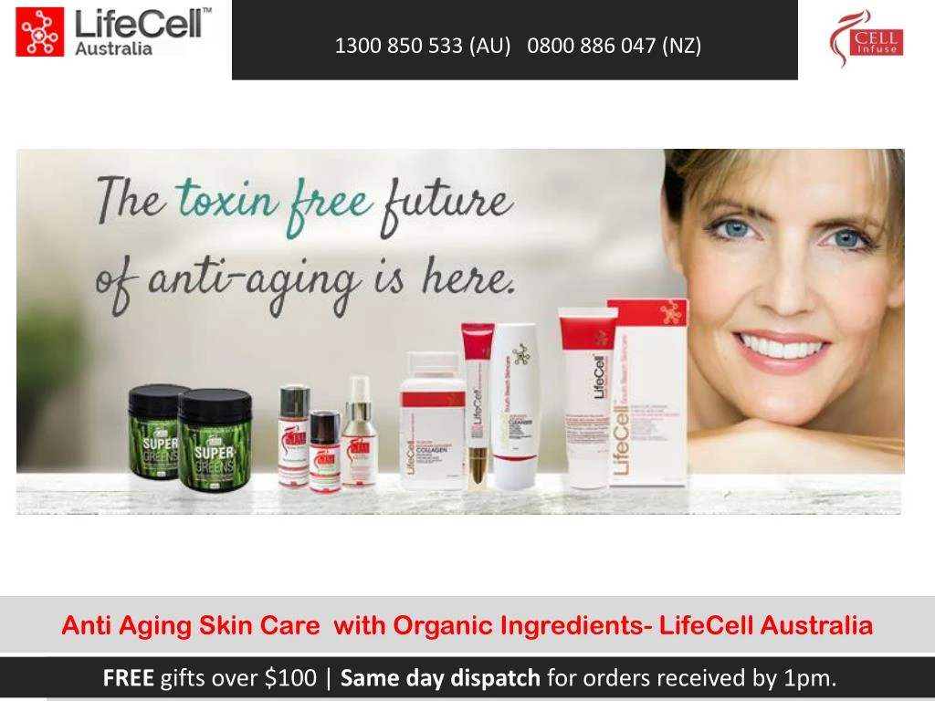PPT Anti Aging Skin Care with Organic Ingredients LifeCell Australia