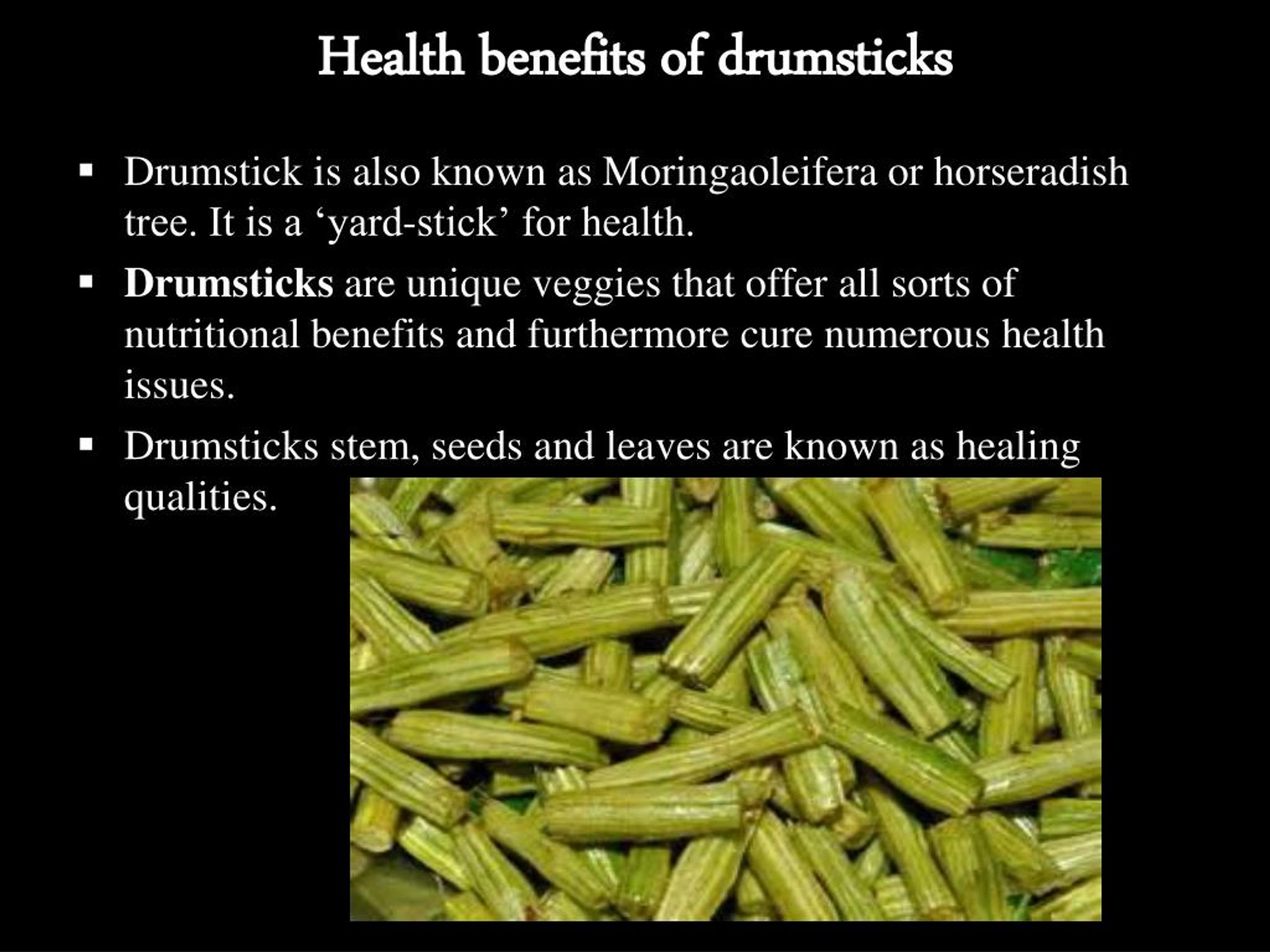 PPT Top 10 health benefits of drumsticks PowerPoint Presentation