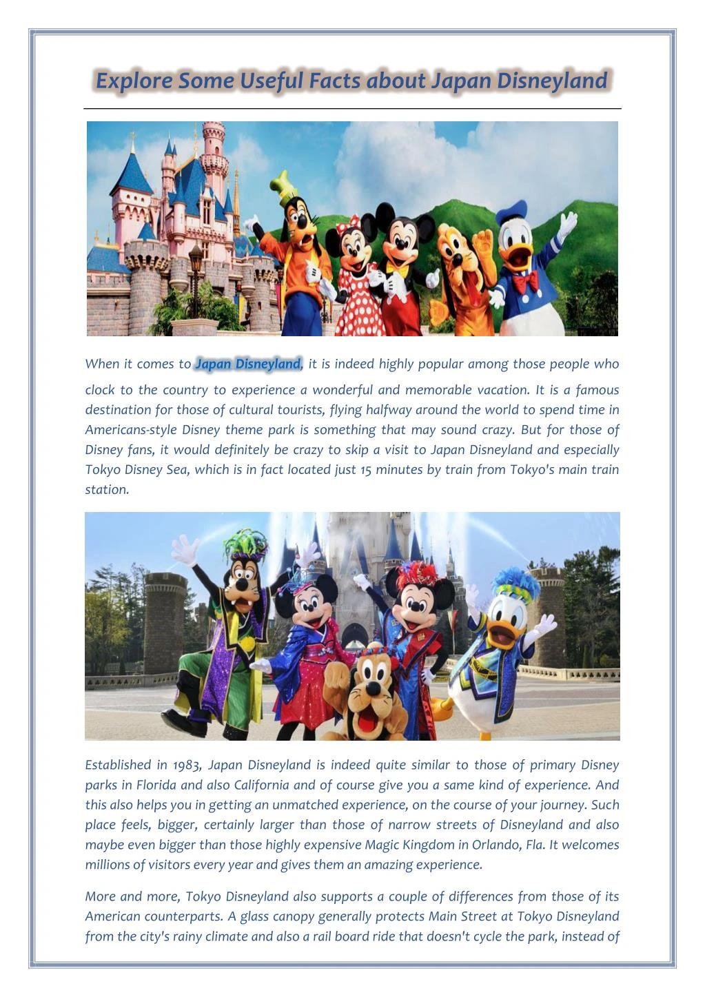 PPT - Explore Some Useful Facts about Japan Disneyland PowerPoint ...