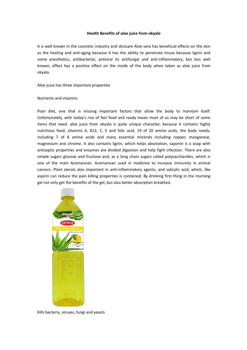 PPT Health Benefits Of Aloe Juice From Okyalo PowerPoint Presentation Ppt health benefits of aloe juice from okyalo powerpoint presentation