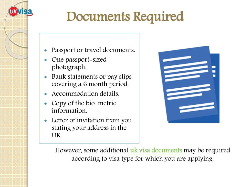 Documents Required For Uk Visitor Visa