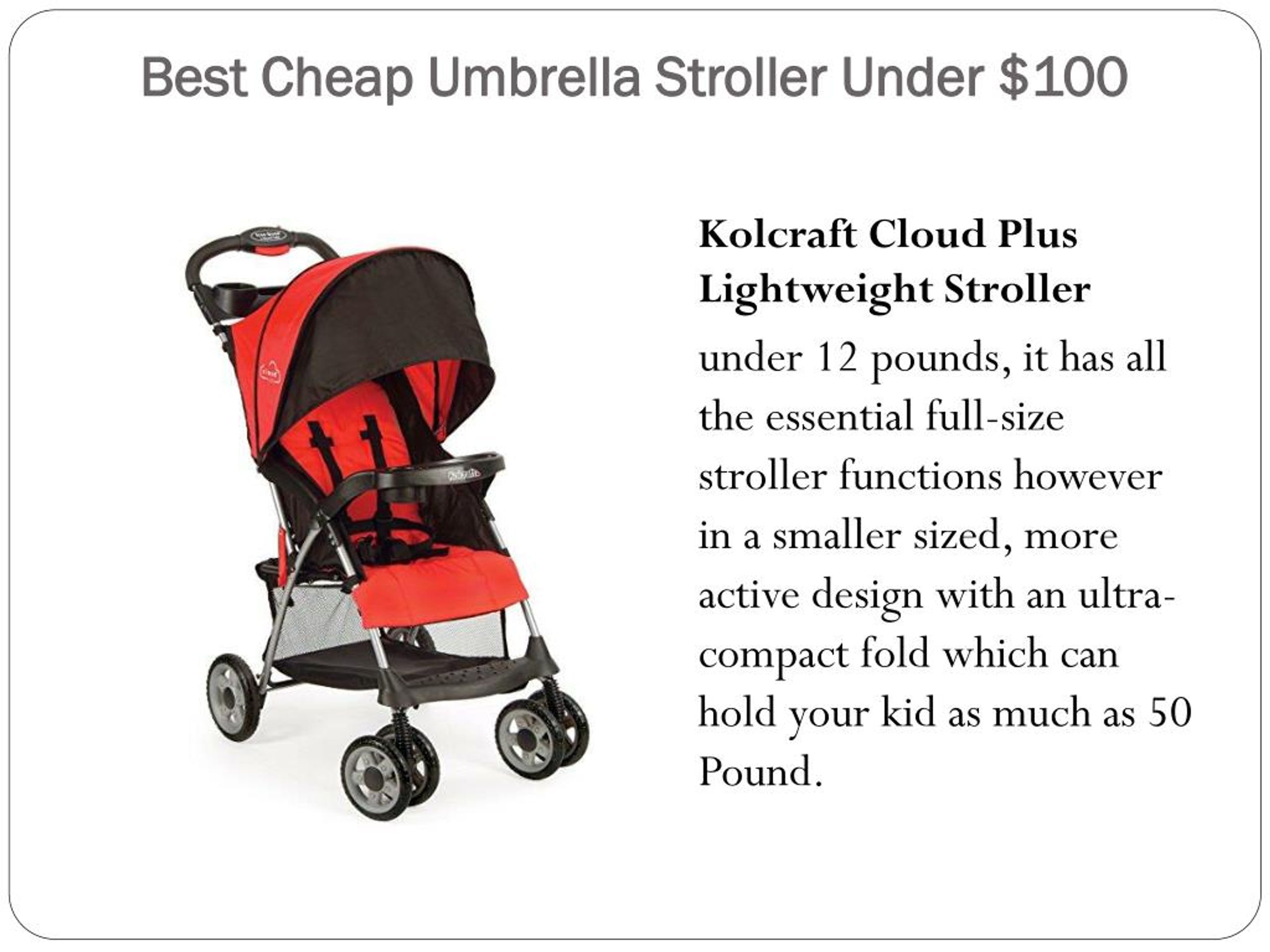 best lightweight stroller under 100