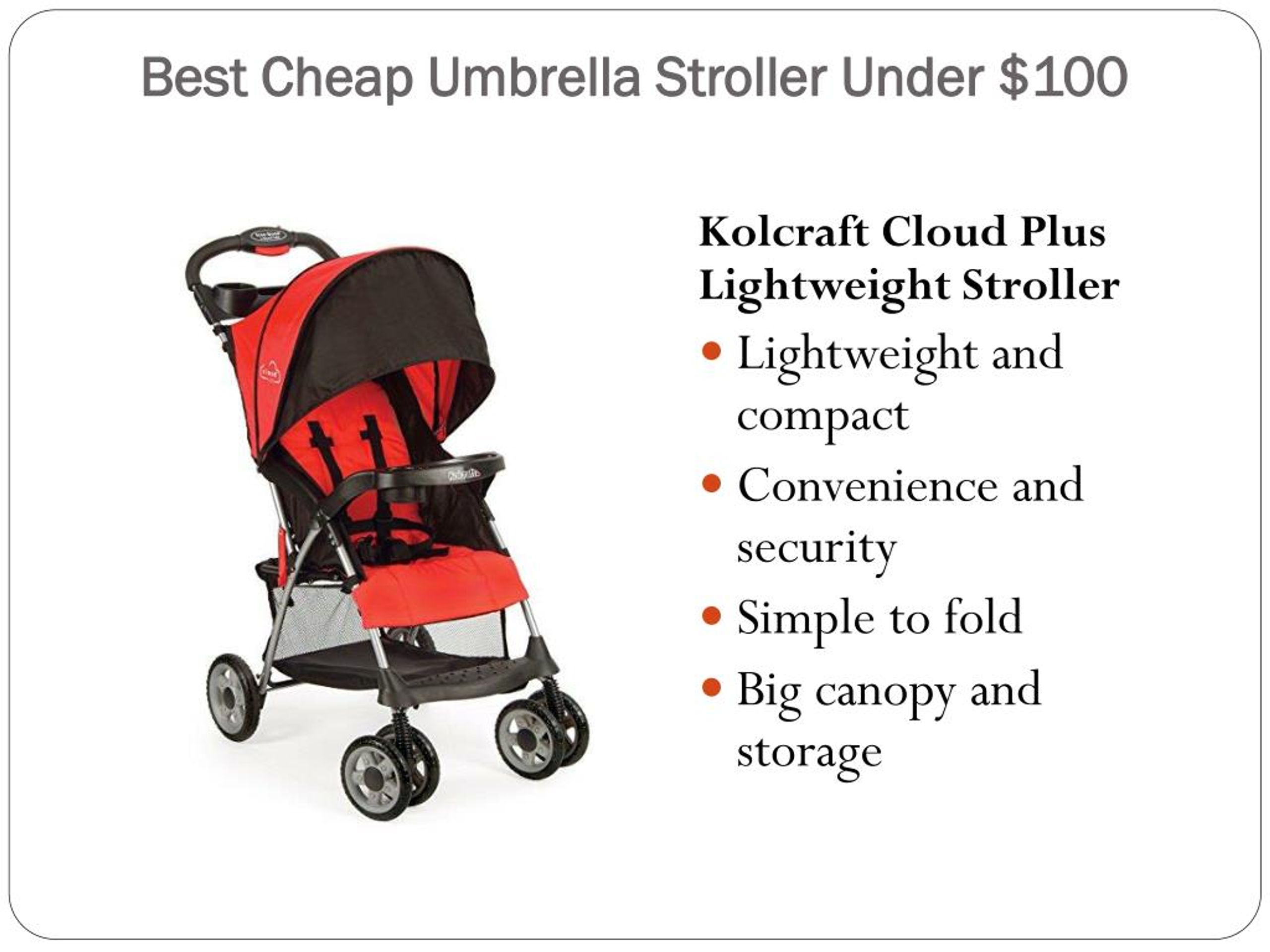 lightweight stroller with big canopy
