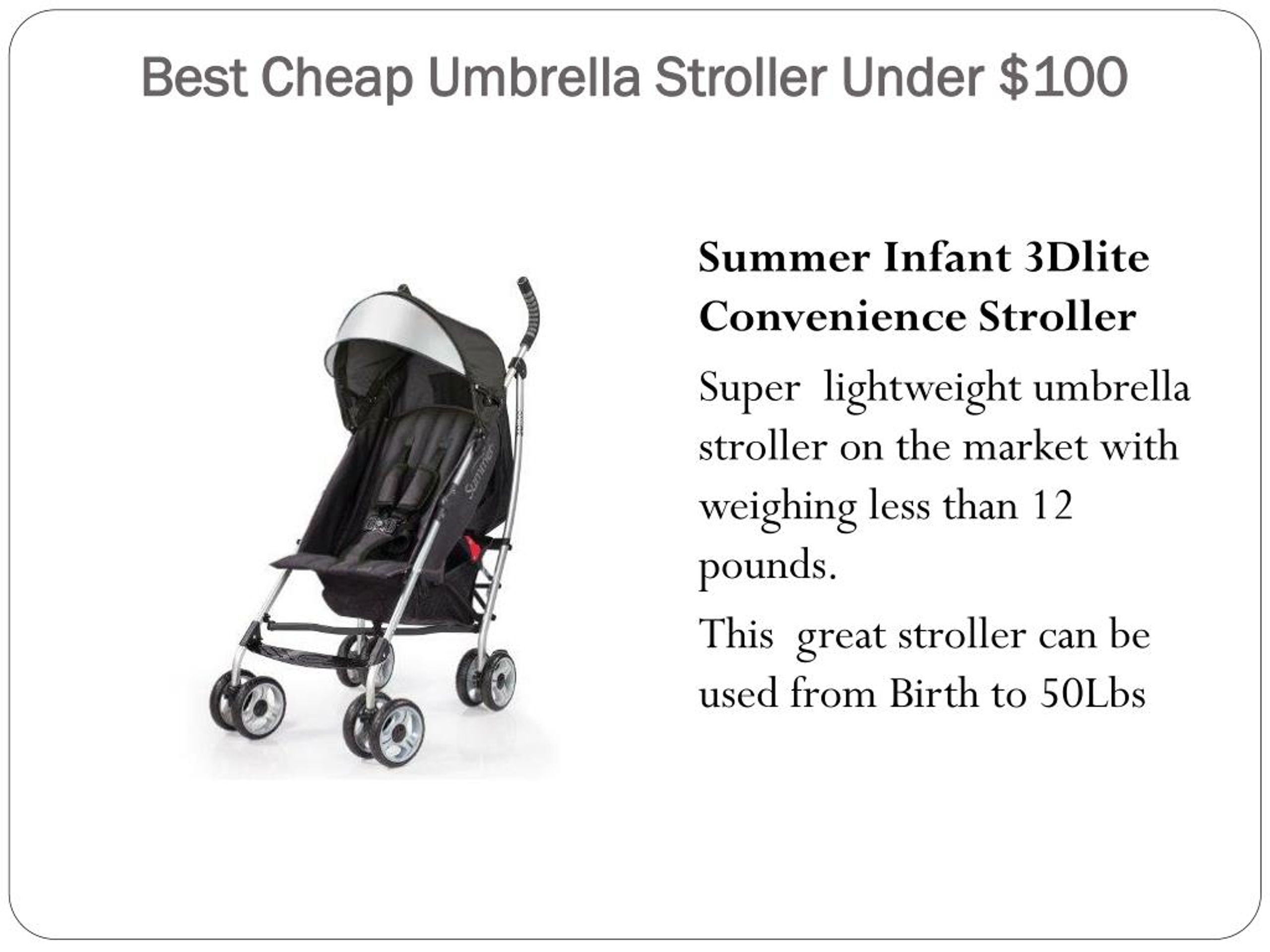best umbrella stroller under 100