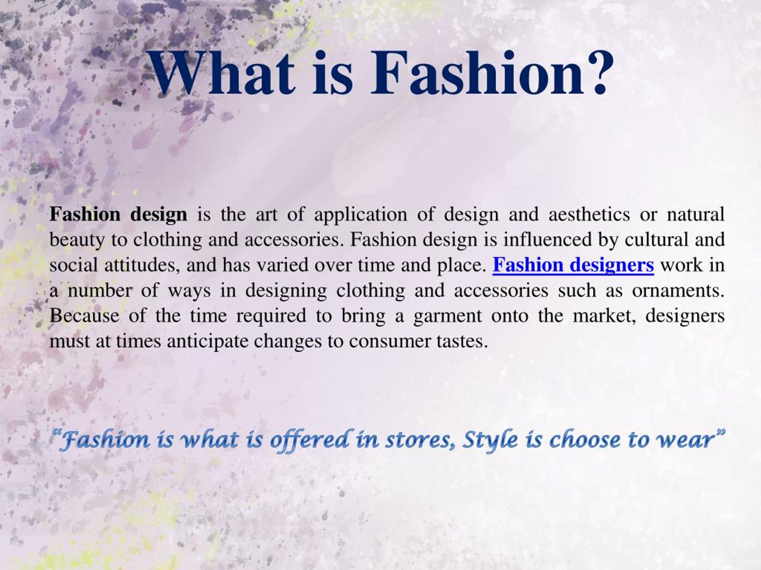 PPT - How to Become a Fashion Designer PowerPoint Presentation, free ...