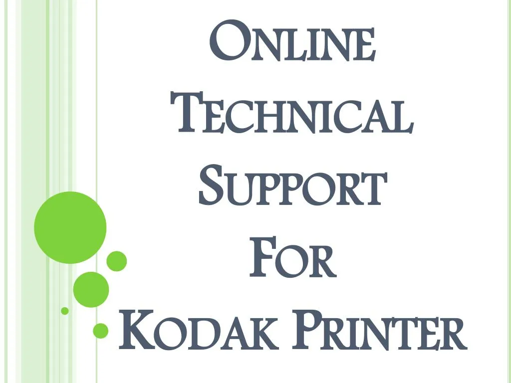 online technical support for kodak printer n.