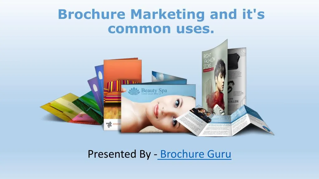 brochure marketing and it s common uses n.