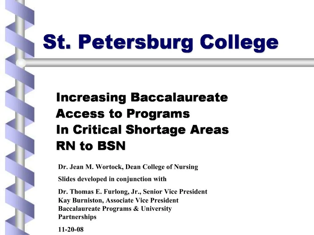 PPT St. Petersburg College PowerPoint Presentation, free download