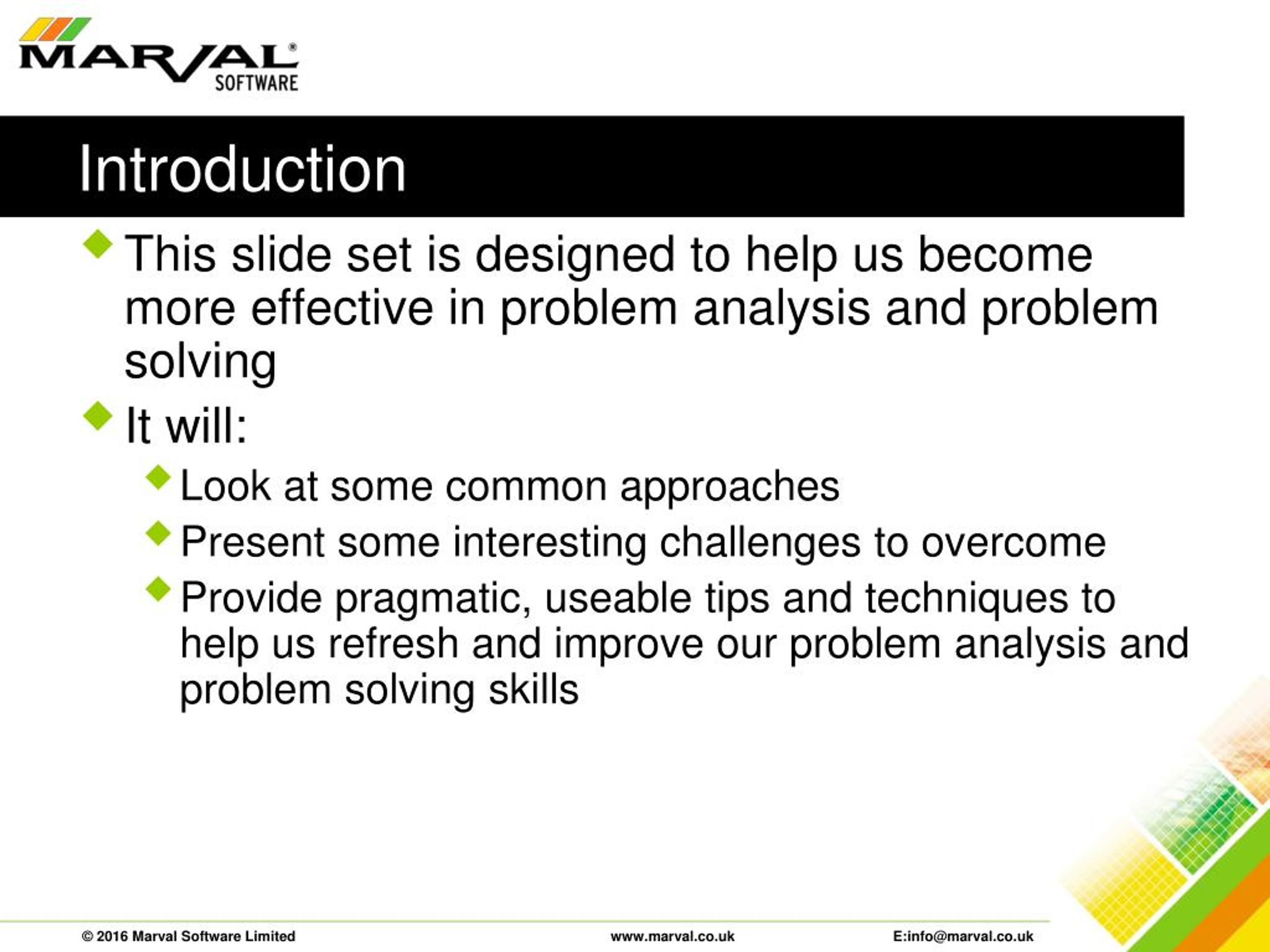 practical problem solving presentation