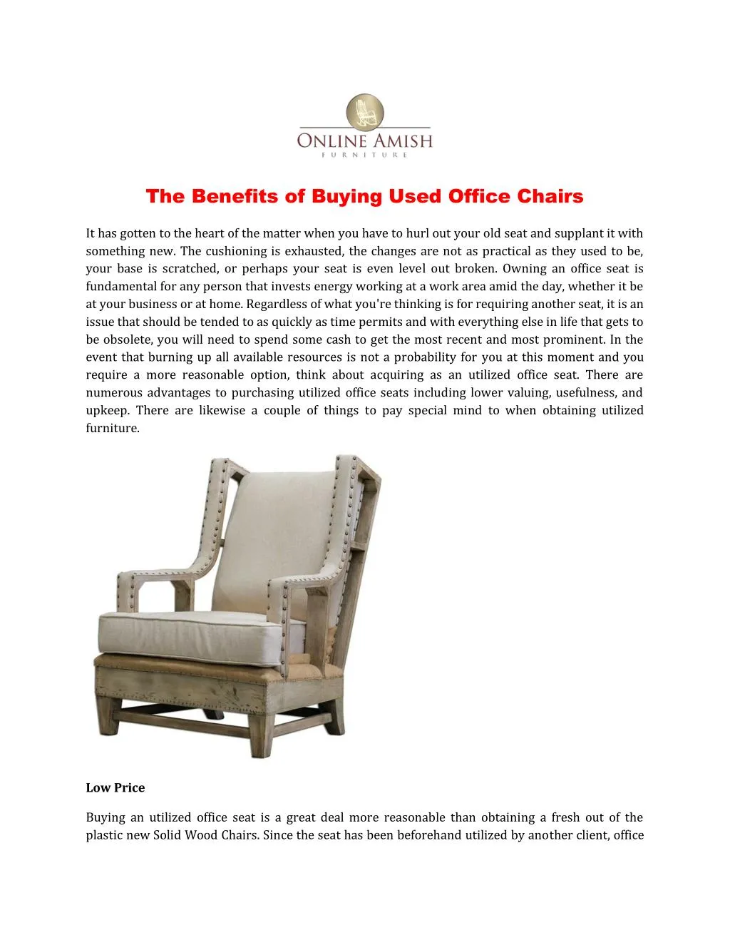PPT The Benefits of Buying Used Office Chairs PowerPoint Presentation