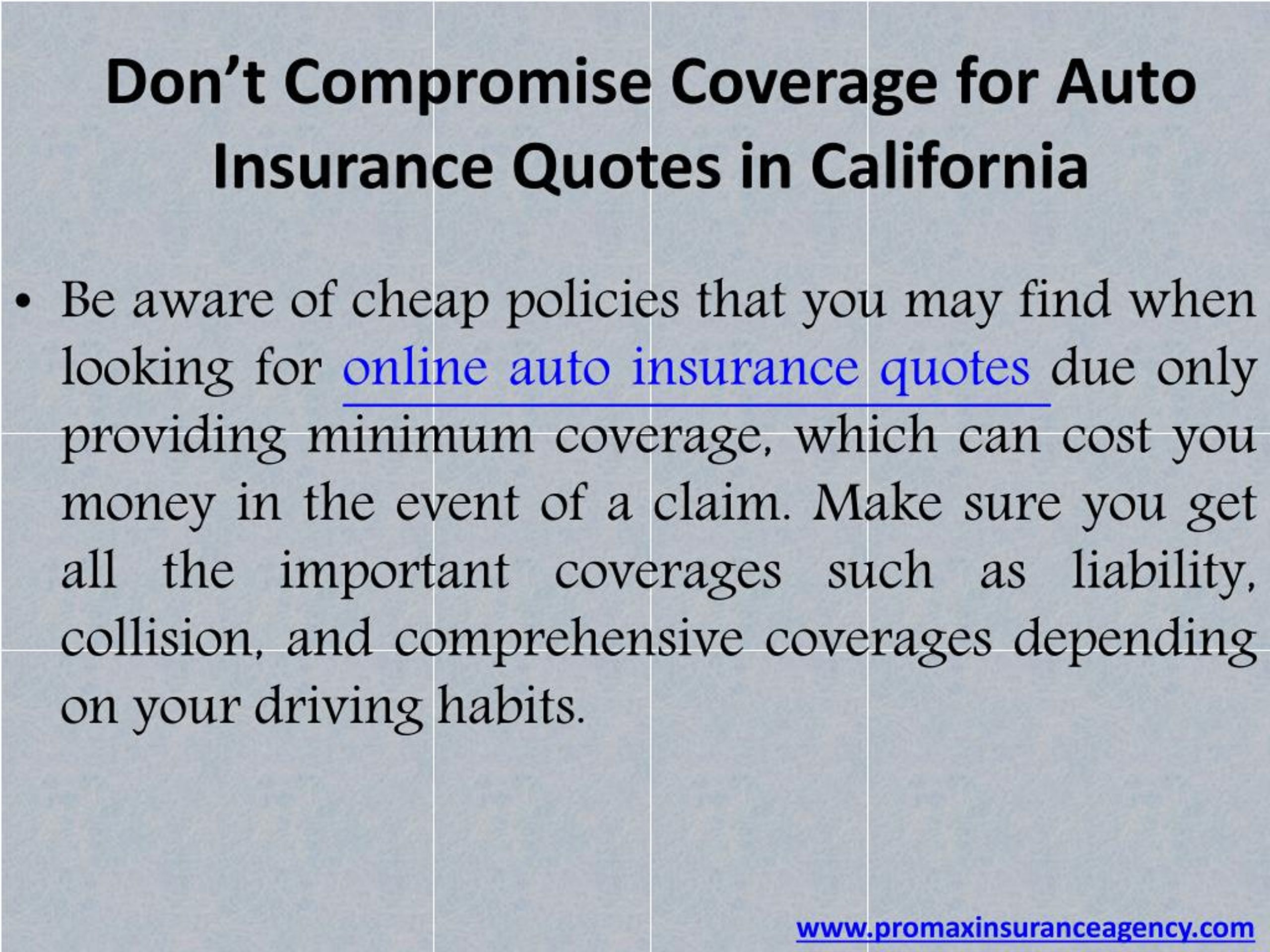PPT - Auto insurance quotes California PowerPoint ...