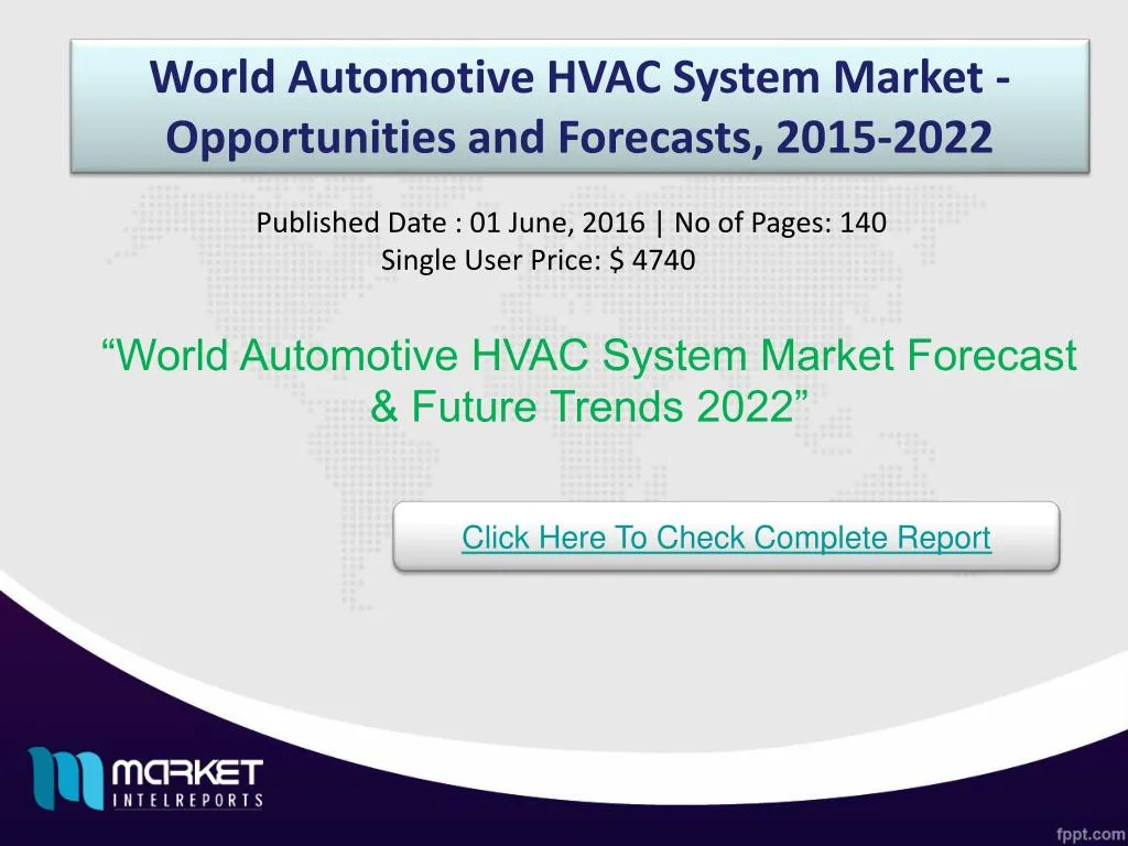 PPT World Automotive HVAC System Market Opportunities and Forecasts