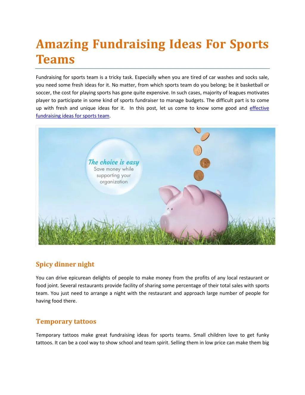 PPT - Amazing Fundraising Ideas For Sports Teams PowerPoint ...