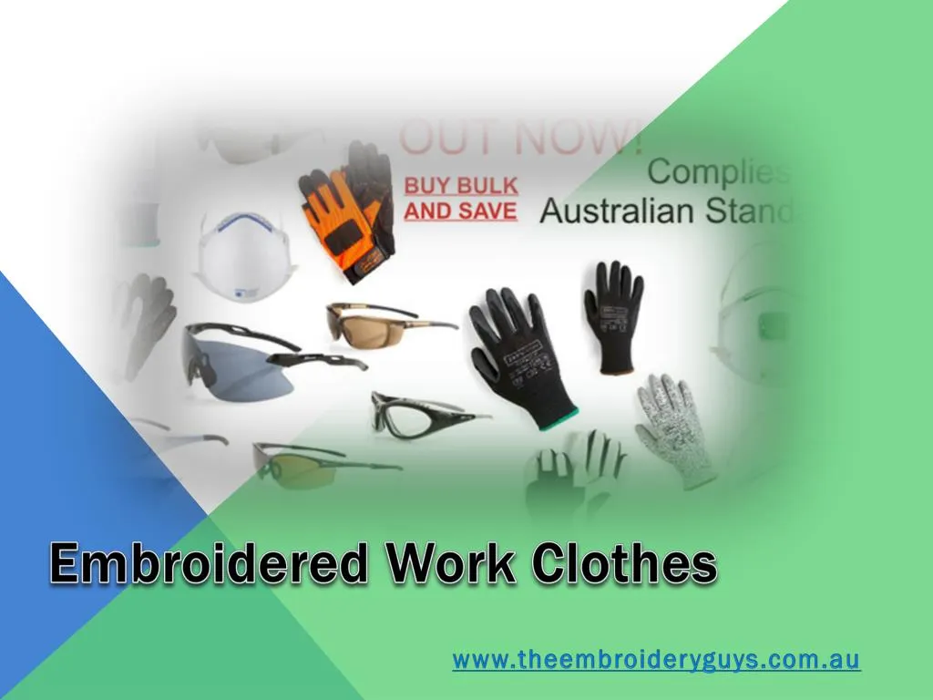 PPT Embroidered Work Clothes PowerPoint Presentation, free download