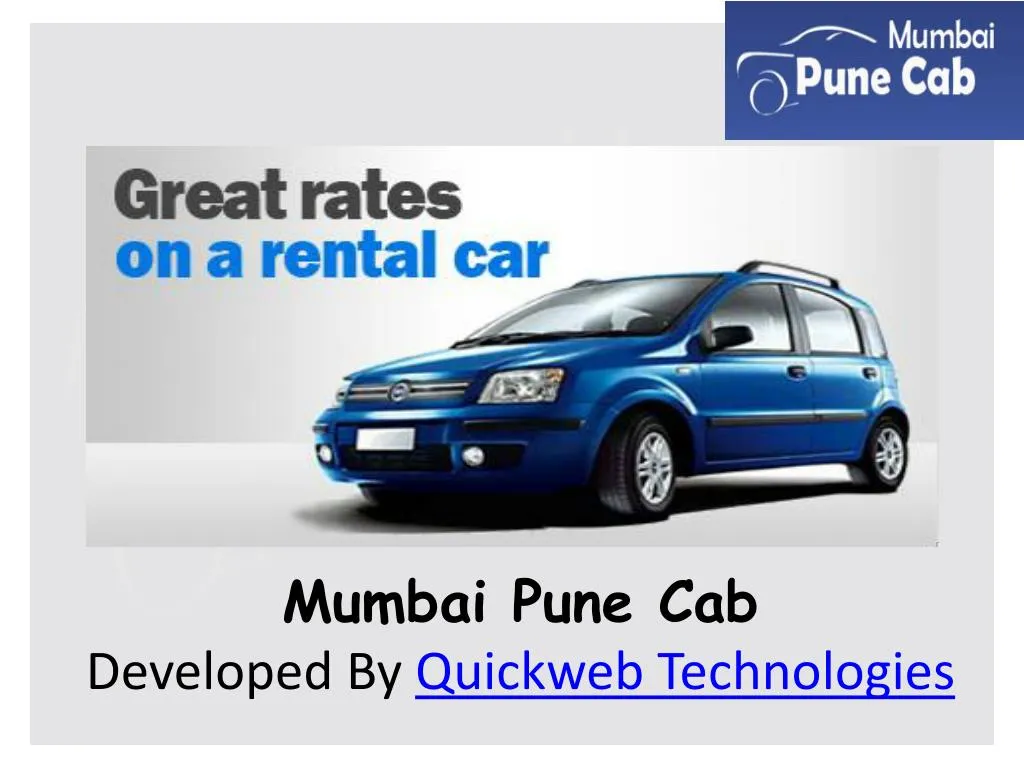 mumbai pune cab developed by quickweb technologies n.