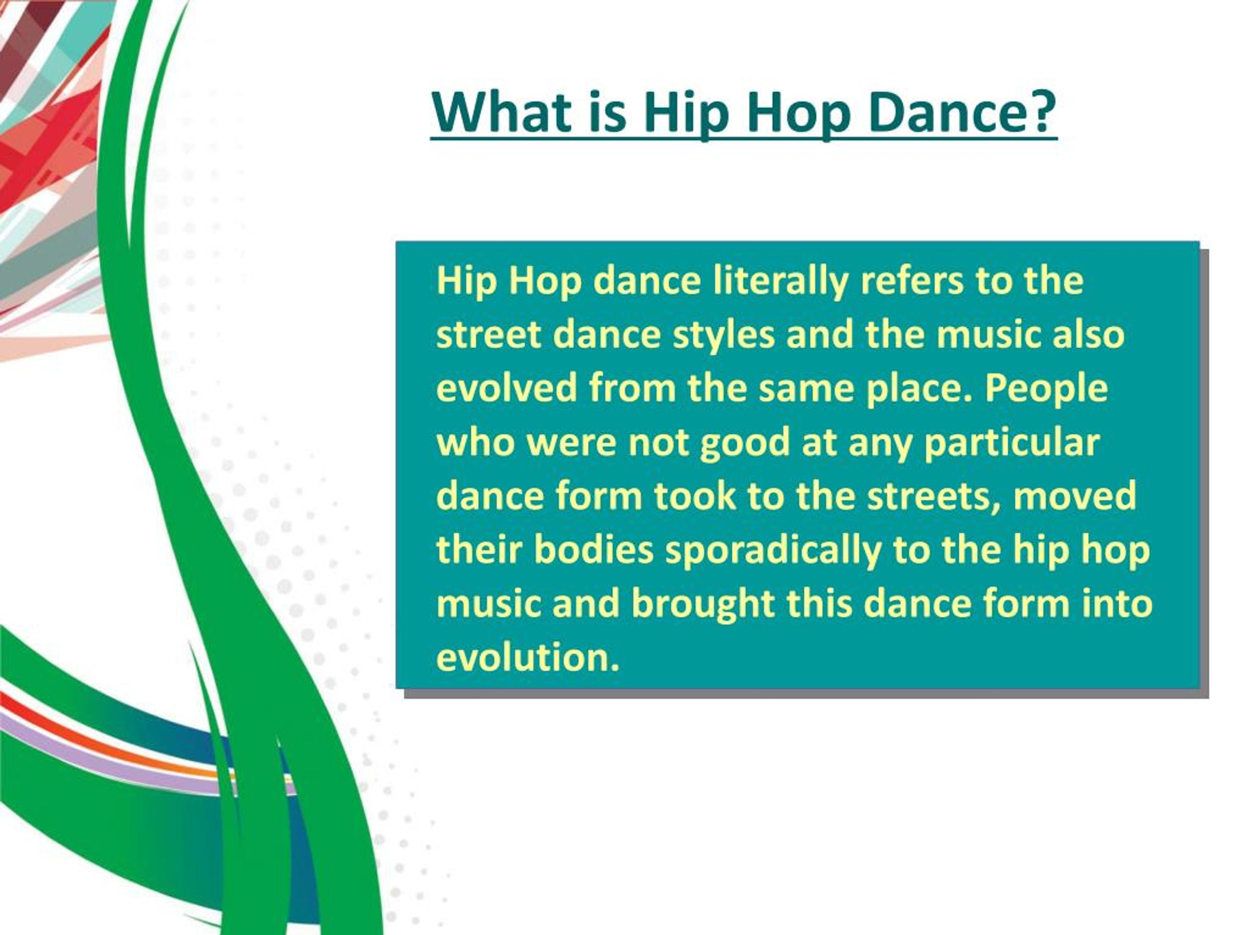 powerpoint presentation on hip hop dance