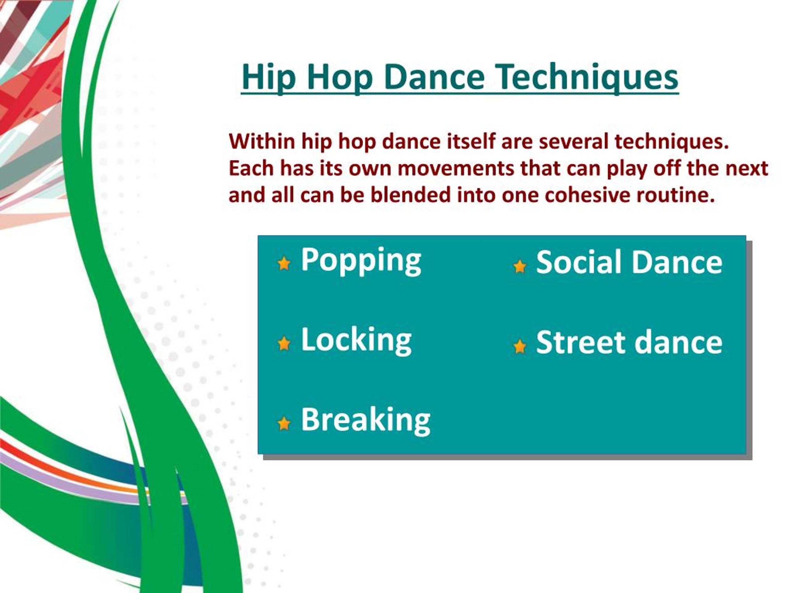 powerpoint presentation on hip hop dance