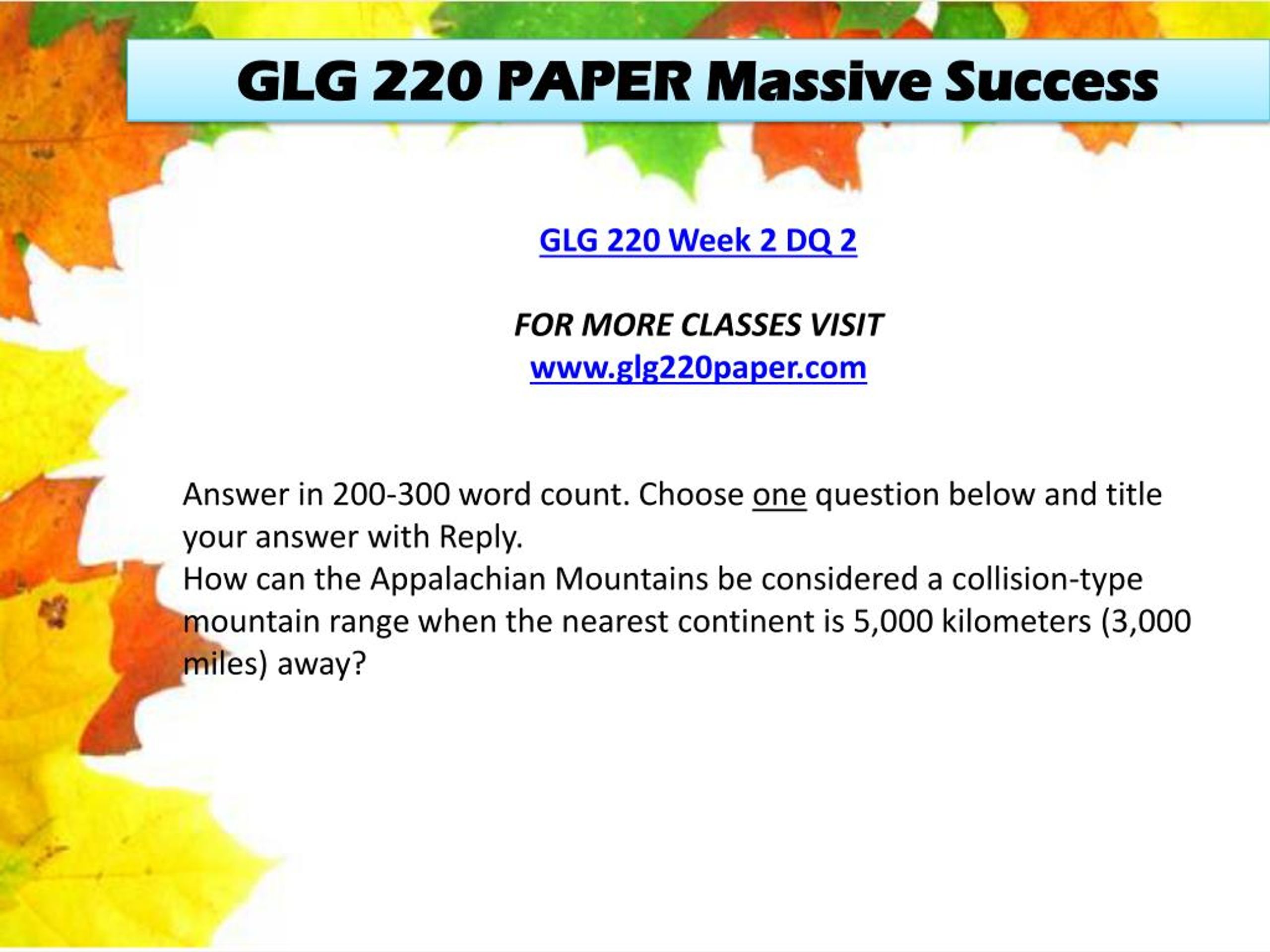PPT GLG 220 PAPER Massive Success PowerPoint Presentation ID7430034